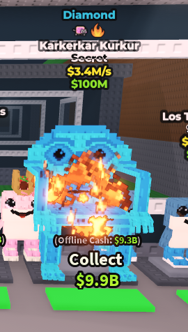 [ Secret ] Diamond Karkerkar Kurkur With Nyan , Fire Trait 3.4M/Sec | Ready Unit✅ | INSTANT DELIVERY✅