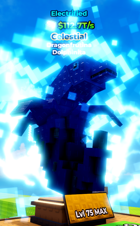 Dragonfrutina Dolphinita Electrified Max Level ⚡ | 112.7T/s 💸 | Kick a Lucky Block ⚡ | Fast Delivery ✅
