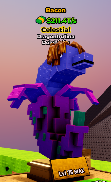 Dragonfrutina Dolphinita Bacon Max Level 🥓 | 211.4T/s 💸 | Kick a Lucky Block ⚡ | Fast Delivery ✅