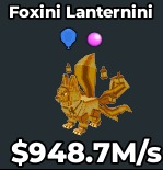 Gold Foxini Lanternini 948.7 M/s Secret Limited Trait