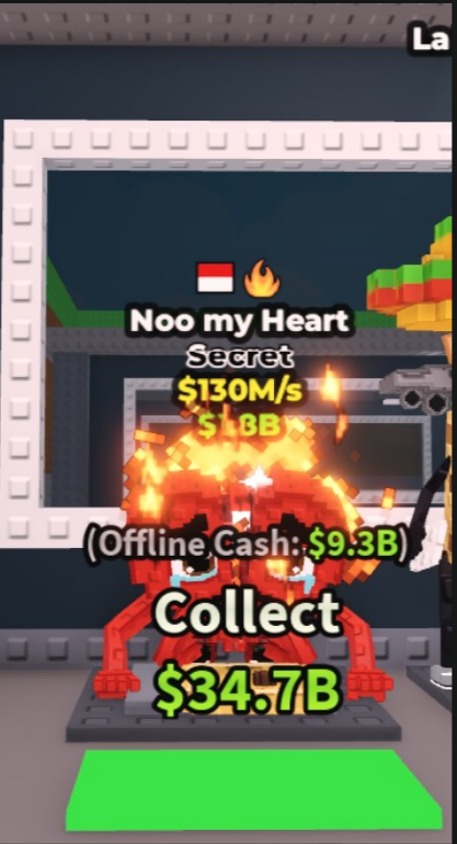 Noo My Heart 130 M/s Secret with Indonesia + Fire Traits Valentine Day Secret || Fast Delivery| The Best Price Guarantee | Limited Offer|Steal a Brainrot (SaB)