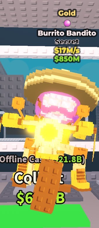Gold Burrito Bandito 17 M/s Secret || Fast Delivery| The Best Price Guarantee | Limited Offer|Steal a Brainrot (SaB) Rarest!