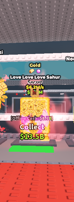 Gold Love Love Love Sahur 6.2 M/s with Taco + Bubblegum traits Secret || Fast Delivery| The Best Price Guarantee | Limited Offer|Steal a Brainrot (SaB) Rarest!