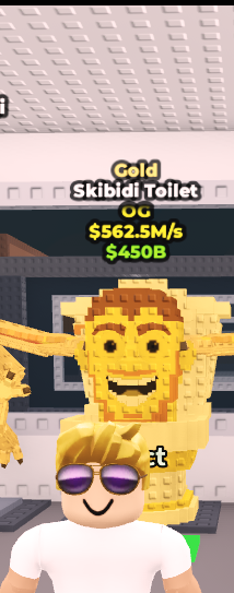 Gold Skibidi Toilet 562.5 M/s Fast