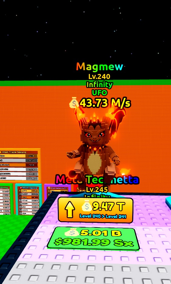 UFO Magmew 43.73 M/s Lv:240 Infinity || Fast Delivery| The Best Price Guarantee | Limited Offer|Escape Tsunami For Brainrots Rarest!