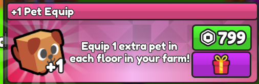 Build A Ring Farm - 1 Pet Equip [799R]