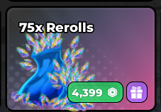 Anime Warriors III -75x Rerolls [4399]