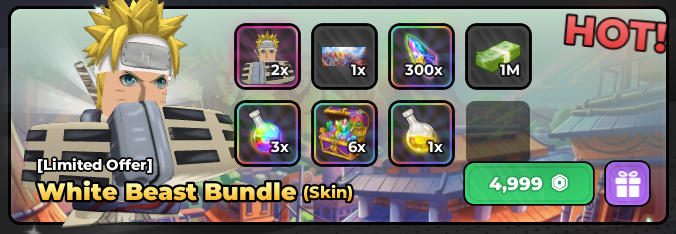 Anime Warriors III -White Beast Bundle (Skin) [4999]