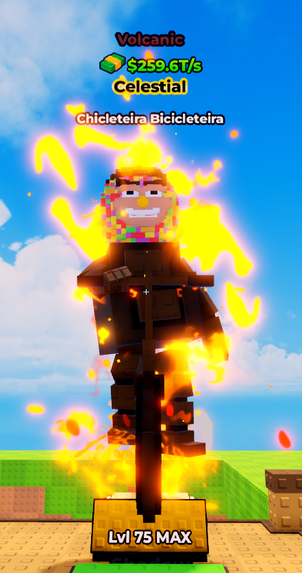 Chicleteira Bicicleteira Volcanic Max Level 🌋 | 259.6T/s 💸 | Kick a Lucky Block ⚡ | Fast Delivery ✅