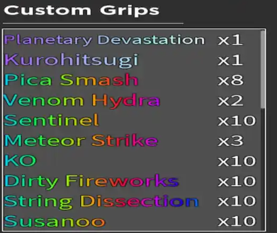 DIRTY FIREWORKS - CUSTOM GRIPS [Grand Piece Online [ GPO ]- ROBLOX]
