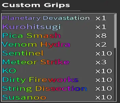 SENTINEL - CUSTOM GRIPS [Grand Piece Online [ GPO ]- ROBLOX]