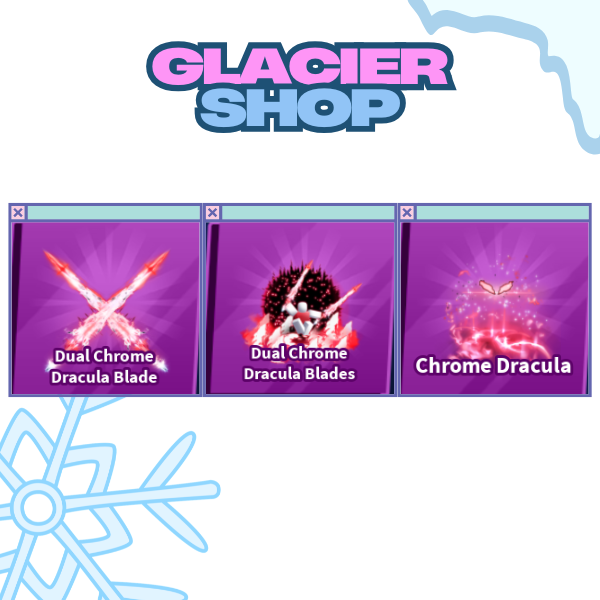 Dual Chrome Dracula Blade + Explosion + Emote ( Limited Set )