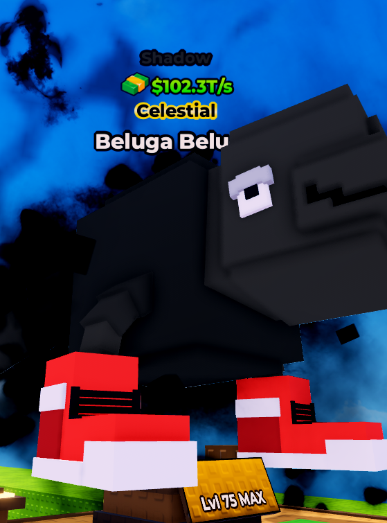 Beluga Beluga Shadow Max Level ⚫ | 102.3T/s 💸 | Kick a Lucky Block ⚡ | Fast Delivery ✅