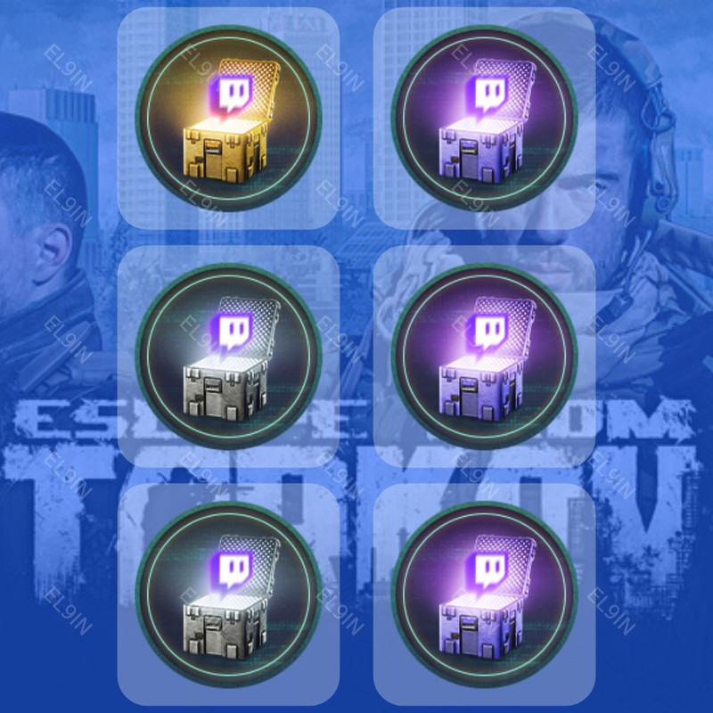 💜 Twitch Drops 👑 Skuuii Trios 🧨 Escape from Tarkov [Total 6 Items]