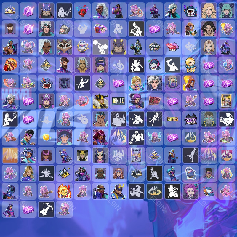 🌌 Twitch Drops 💎 Ignite Stage2 W3 💜 Marvel Rivals [Total 147 Items]