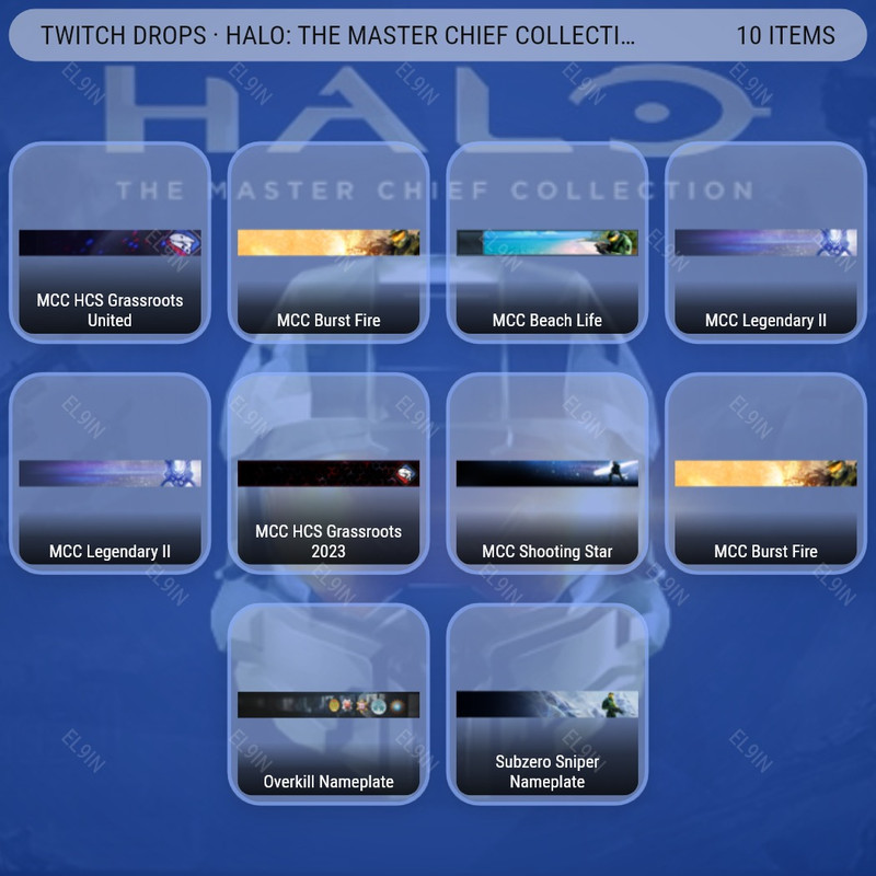🧨 Twitch Drops 💜 SWAT -OCT24 ❤️ Halo: The Master Chief Collection [Total 10 Items]