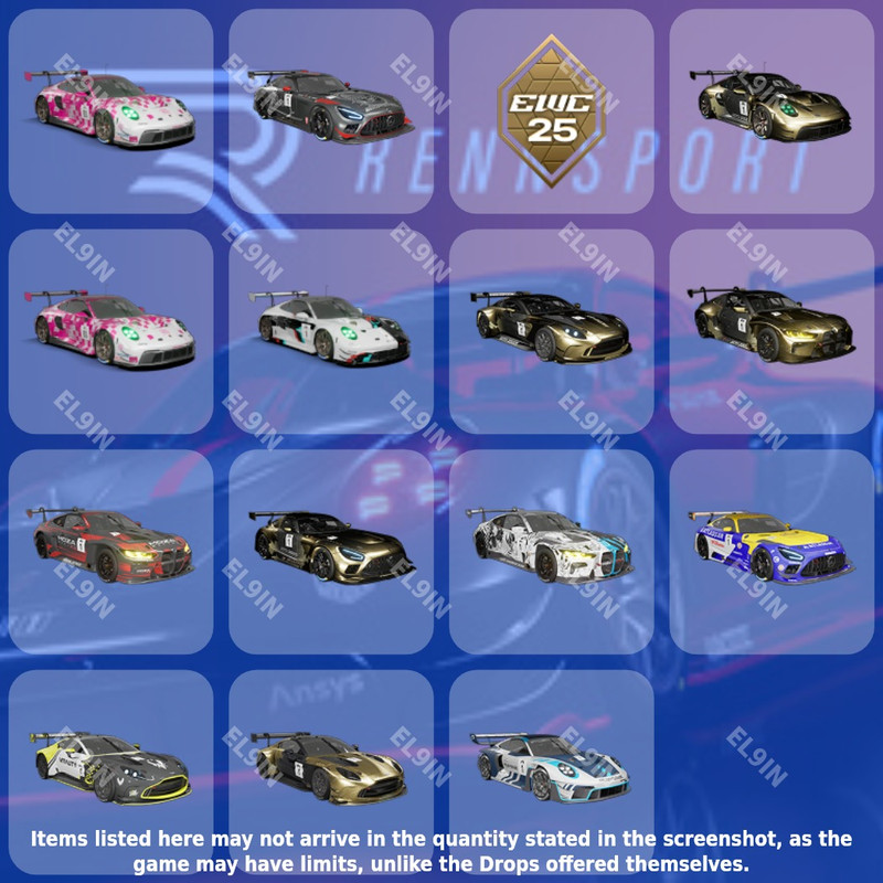 ❤️ Twitch Drops 🌌 EWC 2025 💜 Rennsport [Total 15 Items]