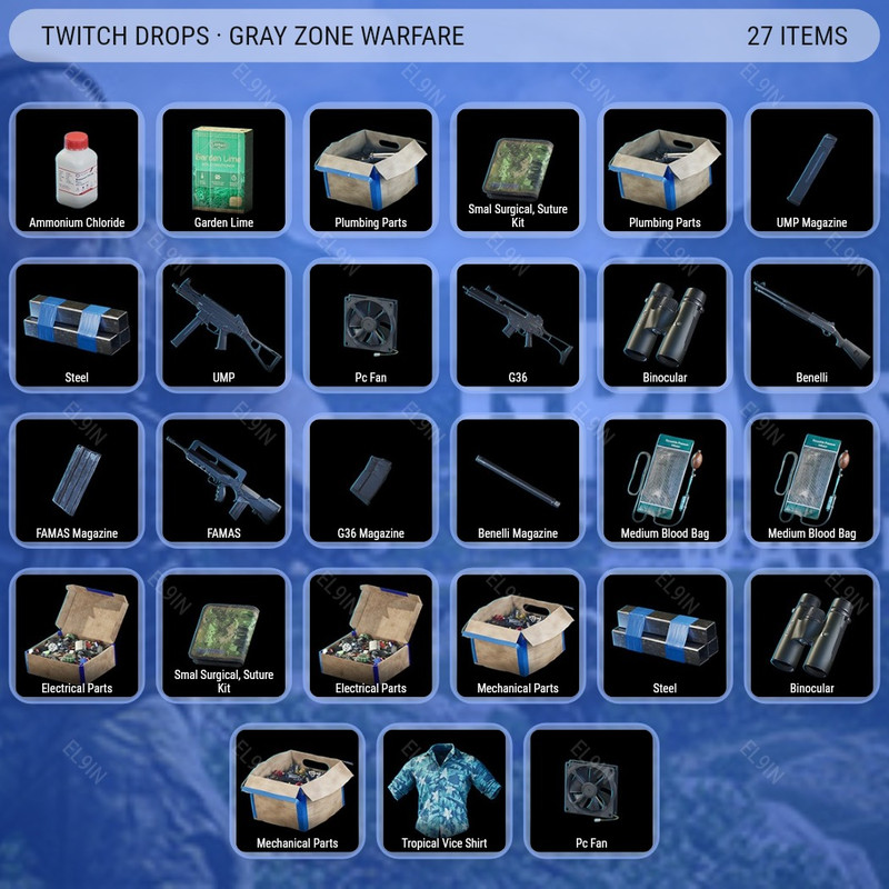 💜 Twitch Drops ❤️ Rogue Ops - Stage 1 🌌 Gray Zone Warfare [Total 27 Items]