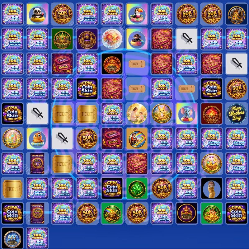 🧨 Twitch Drops 👑 cpw0802 🧨 Coin Pusher World [Total 96 Items]