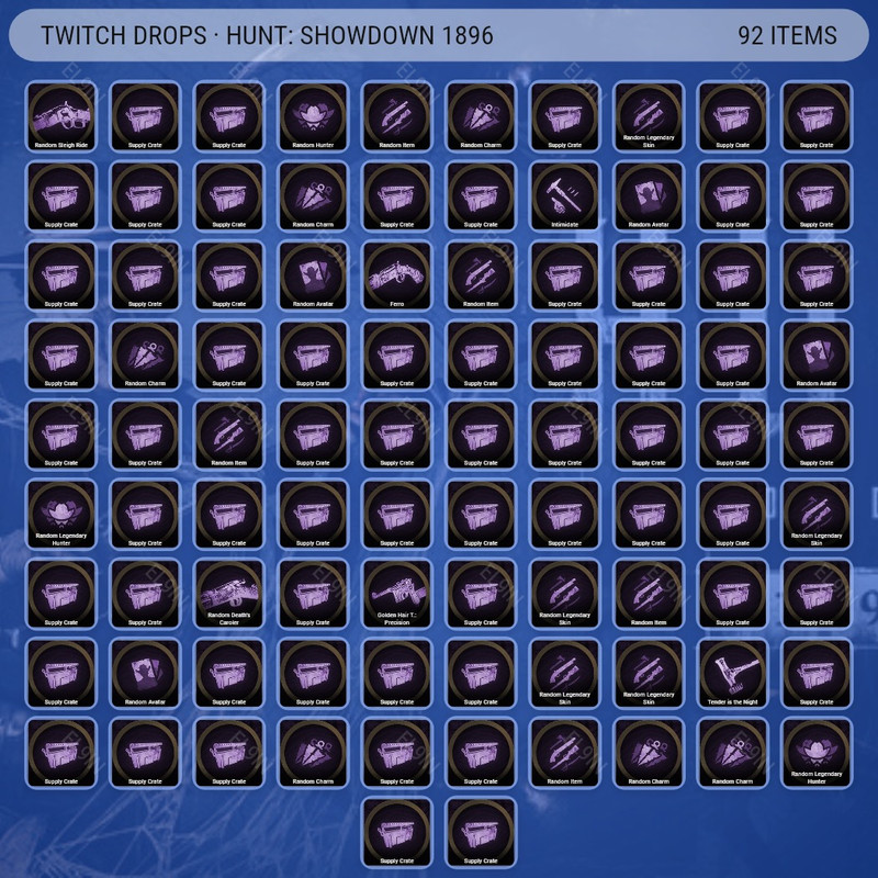 ⚡️ Twitch Drops ✅ Hunt 1896 (Week 1, Pt. 1) 🧙‍♂️ Hunt: Showdown 1896 [Total 92 Items]