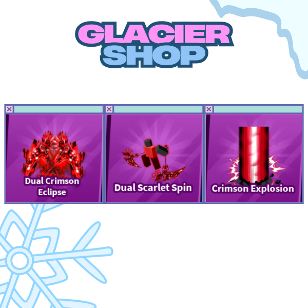 Dual Crimson Eclipse + Explosion + Emote ( Limited Set )
