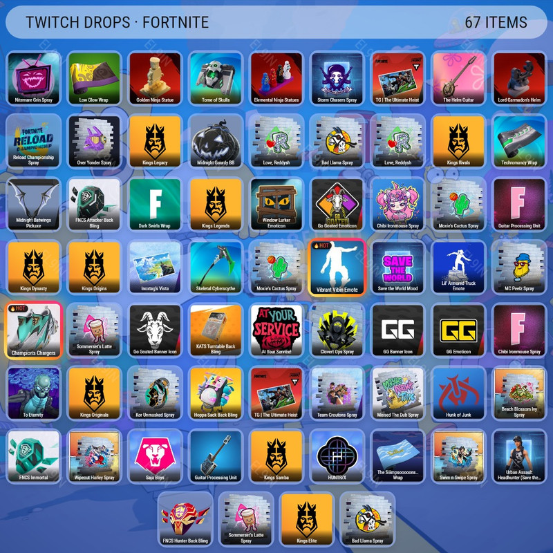 🧙‍♂️ Twitch Drops ❤️ Inoxtag Icon Series  ✅ Fortnite [Total 67 Items]