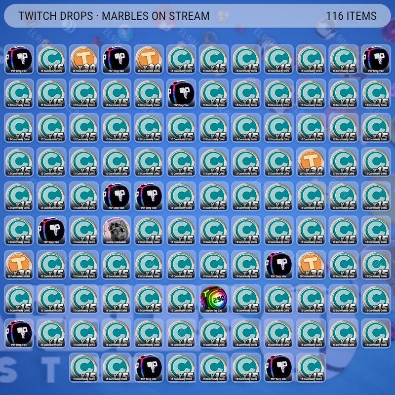 🧨 Twitch Drops 💎 MarbleFest - Oct'26-Day 7 🧙‍♂️ Marbles on Stream [Total 116 Items]