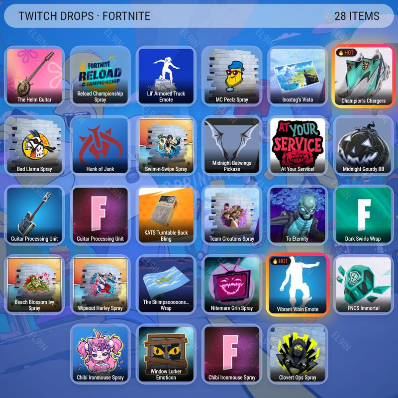 🧙‍♂️ Twitch Drops 🌌 Horror in Fortnite ✅ Fortnite [Total 28 Items]