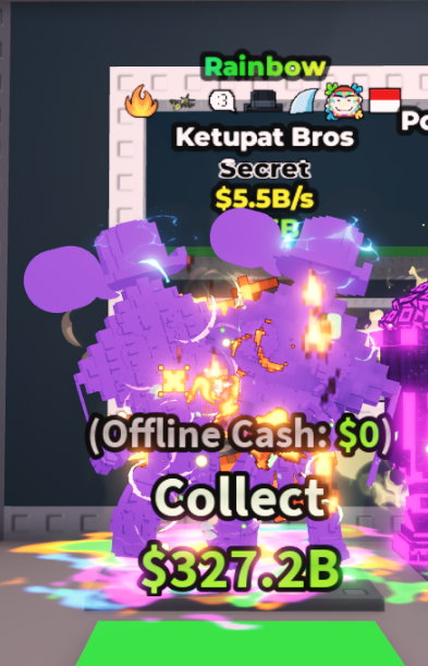 Rainbow Ketupat Bros (5.5B/s) – 7 RARE TRAITS – SECRET – STEAL A BRAINROT – FAST DELIVERY & TRUSTED#G9TG4Z