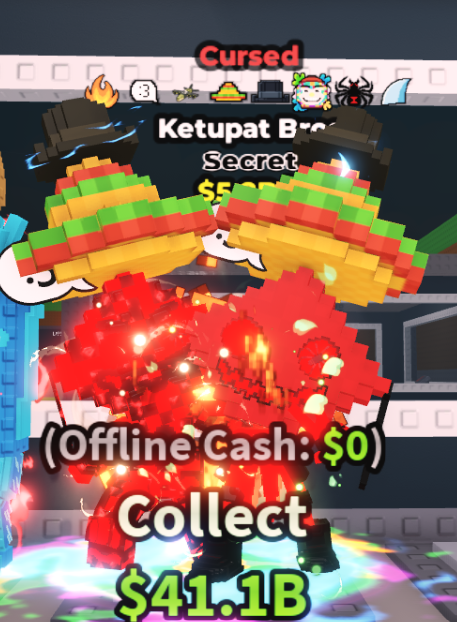 Cursed Ketupat Bros (5.8B/s) – 9 RARE TRAITS – SECRET – STEAL A BRAINROT – FAST DELIVERY & TRUSTED#J8TG6D