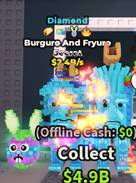 Diamond Burguro and Fryuro (2.4B/s) – EASTER + 3 RARE TRAITS – SECRET – STEAL A BRAINROT – FAST DELIVERY & TRUSTED#K1UH9F