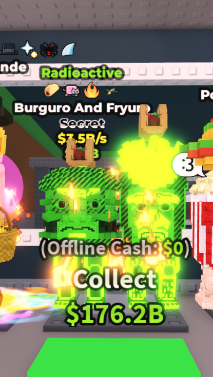 Radioactive Burguro and Fryuro (3.5B/s) – 4 RARE TRAITS – SECRET – STEAL A BRAINROT – FAST DELIVERY & TRUSTED#K9TG4G