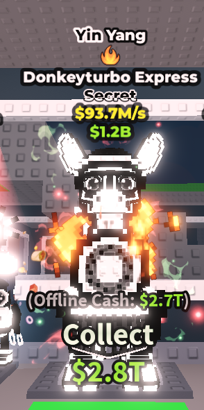 Donkeyturbo Express Yinyang  Rare Brainrot From North Pole