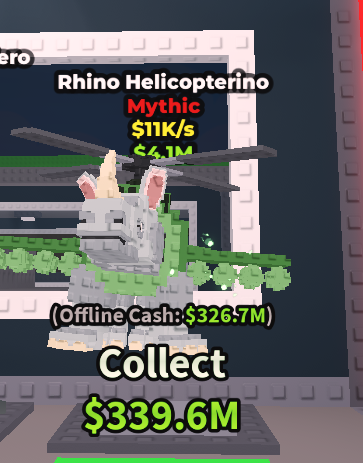Rhino Helicopterino Super Rare Brainrot For Collector