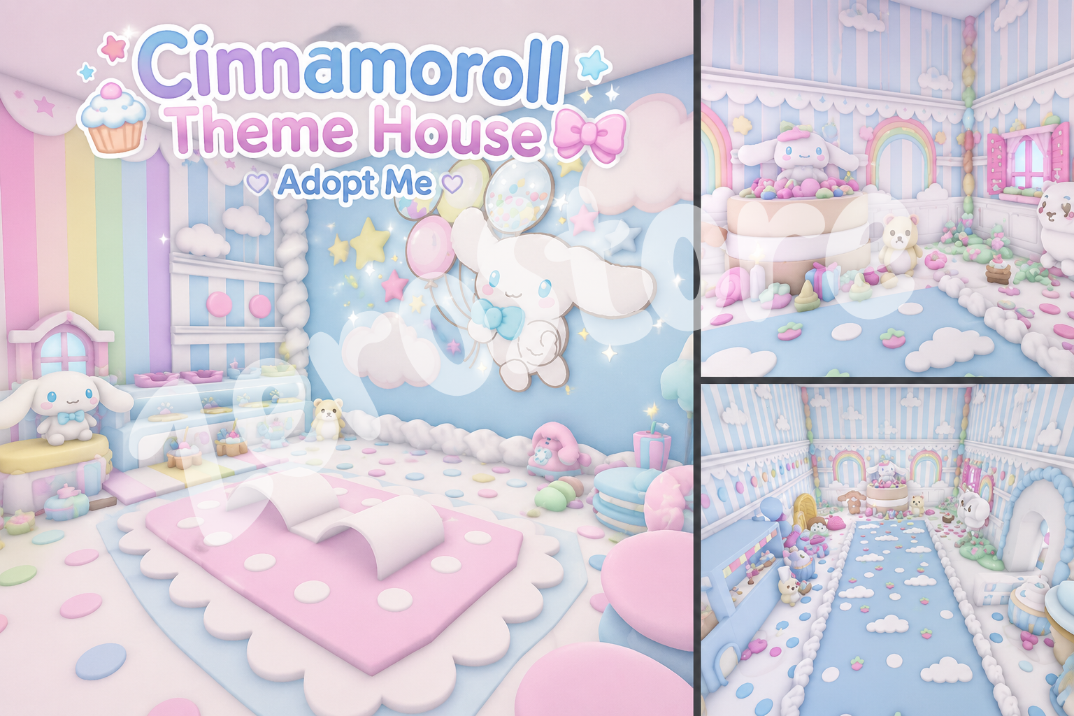⋆。‧˚ʚ Cinnamoroll Theme House 🧁 Adopt Me ݁ ɞ˚‧。⋆
