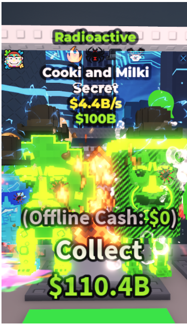 RADIOACTIVE COOKI AND MILKI (4.4B/S) – REINDEER + 4 TRAITS – SECRET – STEAL A BRAINROT – FAST DELIVERY & TRUSTED #N3HW1R