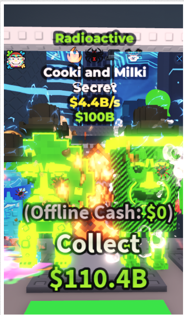 RADIOACTIVE COOKI AND MILKI (4.4B/S) – REINDEER + 4 TRAITS – SECRET – STEAL A BRAINROT – FAST DELIVERY & TRUSTED #N3HW1R