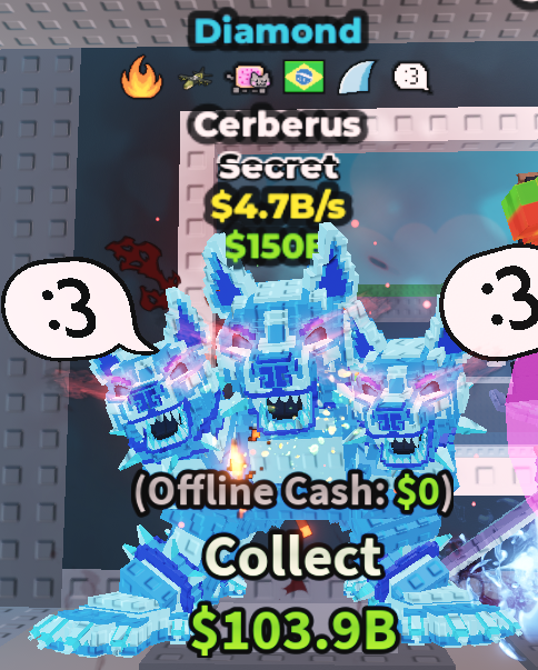 Diamond Cerberus (4.7B/s) – SECRET – STEAL A BRAINROT – FAST DELIVERY & TRUSTED #H6WC8J
