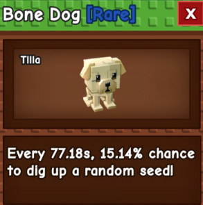 2X BONE DOG - GROW A GARDEN