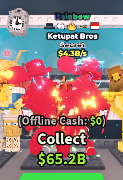 Rainbow Ketupat Bros (4.3B/s) – 5 TRAITS – SECRET – STEAL A BRAINROT – FAST DELIVERY & TRUSTED #G5XM3T
