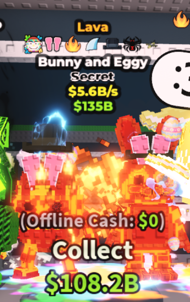 Lava Bunny and Eggy (5.6B/s) – 7 TRAITS – SECRET – STEAL A BRAINROT – FAST DELIVERY & TRUSTED  #V4LZ2H