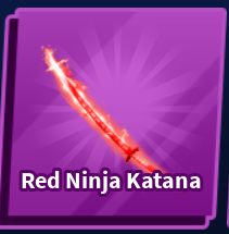 Red Ninja Katana Set ( Emote + Sword )