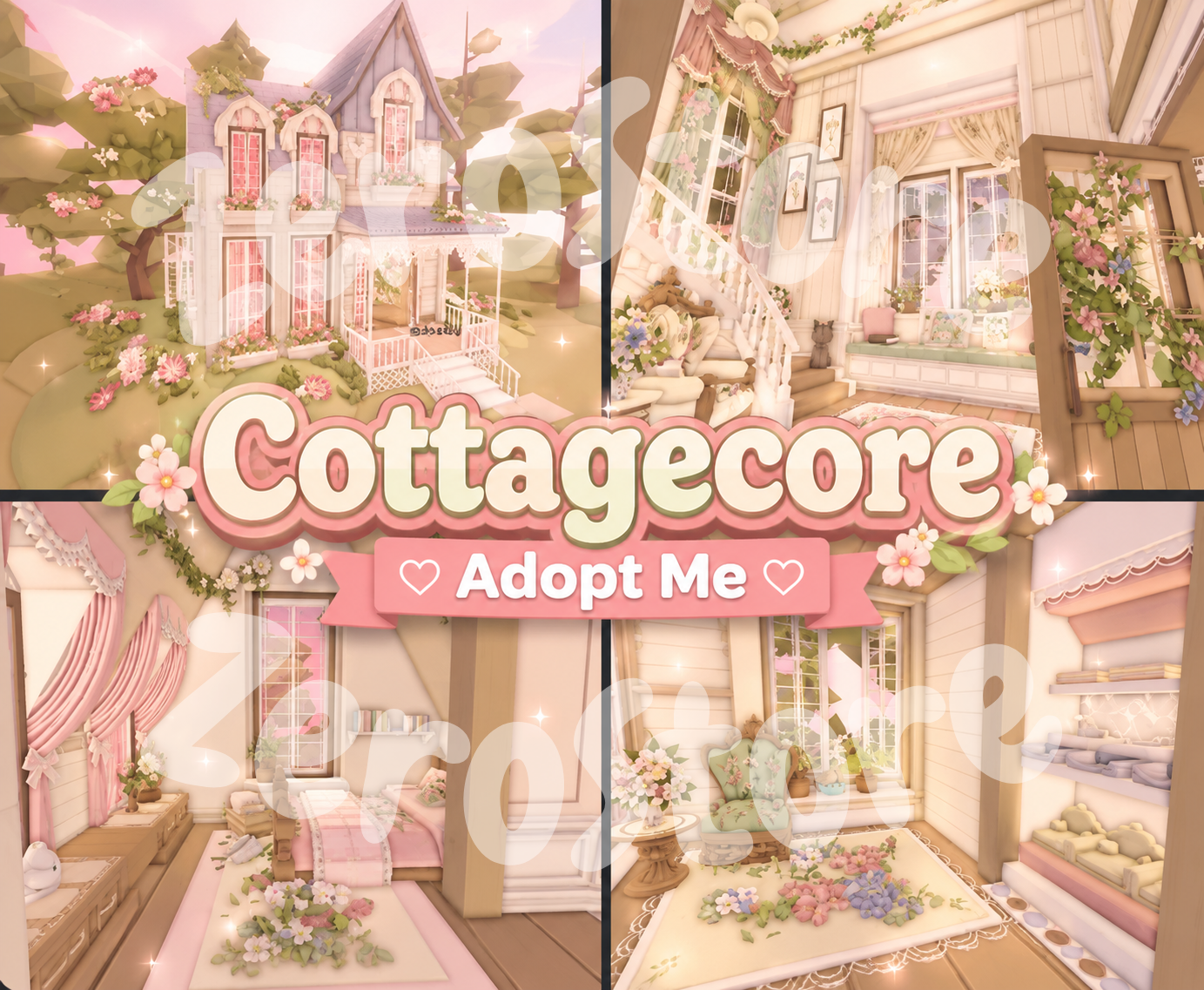 ⋆˚࿔  Cottagecore Theme House  🌺  Adopt Me ⋆˙⟡