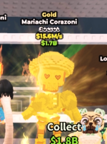 Gold Mariachi Corazoni 🪂 15.6M/S 🌱 SECRET BRAINROT