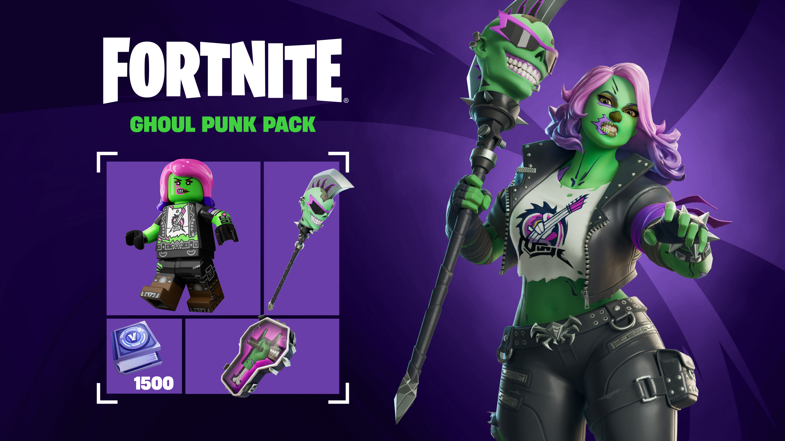 Fortnite - Ghoul Punk Pack + 1500 VBucks + Stw