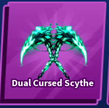 Dual Cursed Scythe Set ( Sword + Emote )