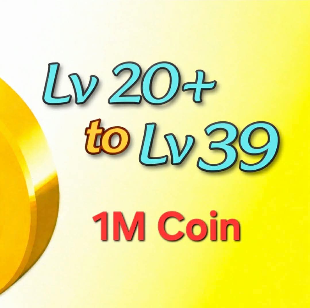 1M Coin 🔰20 lvl To 39 lvl 🔰 100% safe