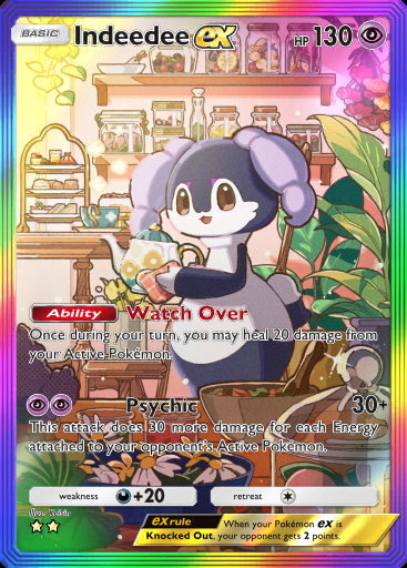 [ENG/JP/etc./All Language] 2 Star Indeedee ex Full Art️️/Rainbow
