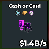 Cash or Card Galaxy 1.4B/s