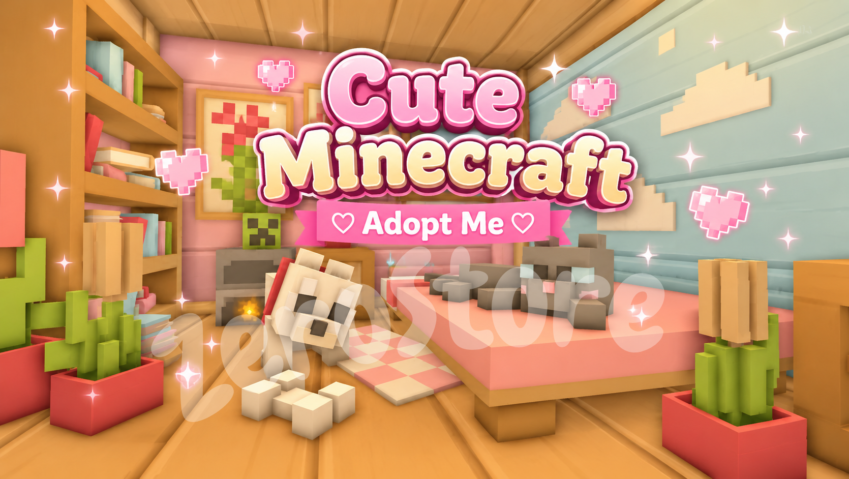 ⋆˙⟡ Cute Minecraft Theme House ⛏️ Adopt Me ɞ˚‧。⋆